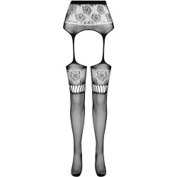 Passion - Collant S030 Avec Jarretière Noire Taille Unique